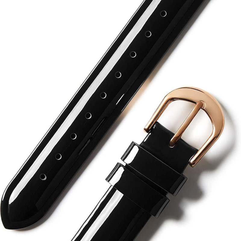 2024 Women Slim Replacement Smartwatch Wristband Designer Glossy Leather Women Thin Strap For Apple Watch Ultra Band