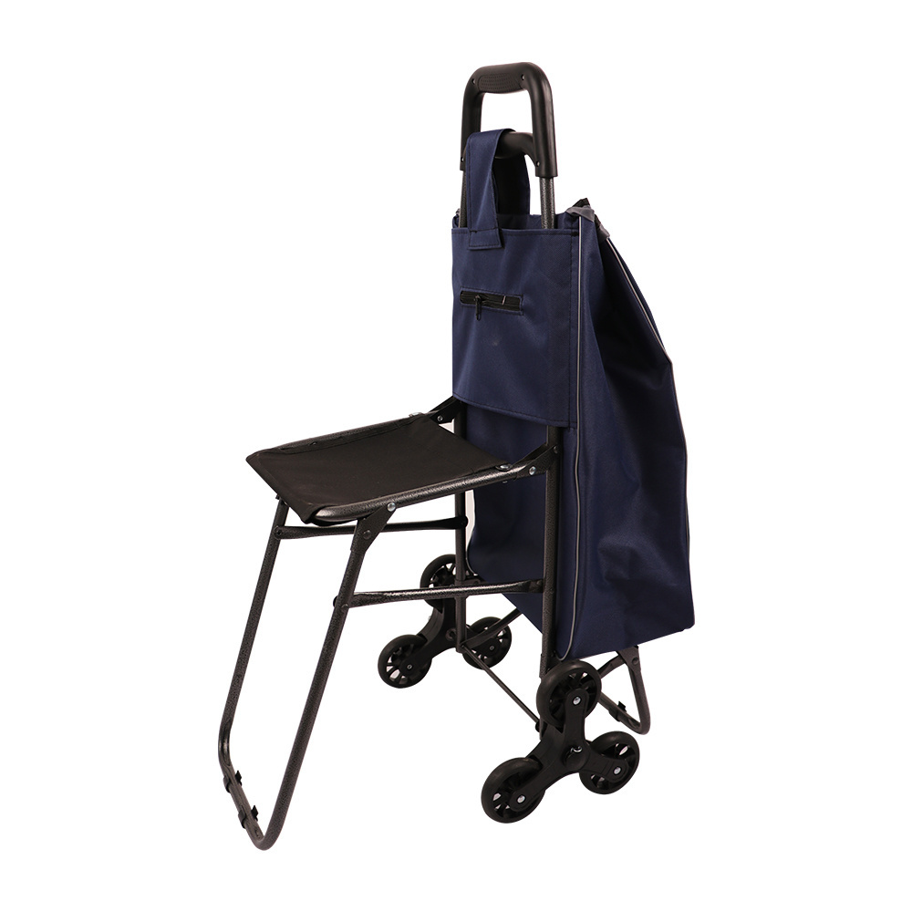 Fashion design collapsible personal shopping carts for the elderly Collapsible seats are included