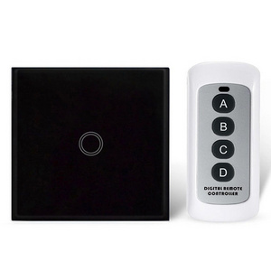 Smart Home Glass Panel Single Live Line Capacitive 433mhz RF Remote Control Touch Switch