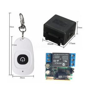 Wireless Receiver Relay Module 2 Key RF 433MHz 12V 10A 1 Channel Self-Lock Wireless Remote Control Switch 15-30m