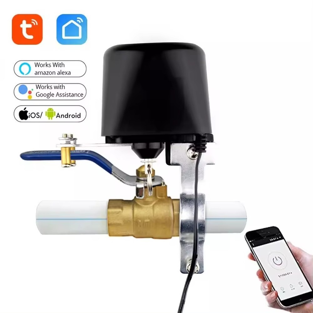 Tuya APP Control Smart Life Automatic WiFi Water Valve Gas Valve Controller For Kitchen Gas/Farm Irrigation