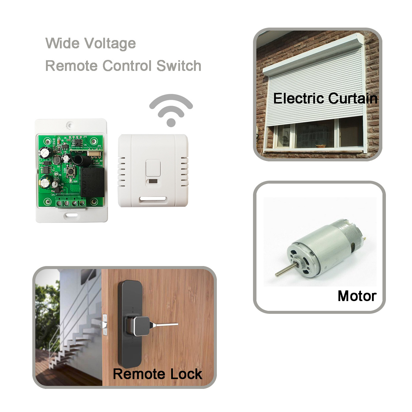 DC 12V-36V 433Mhz 1CH 10A Relay Receiver Wireless RF Remote Control Switch for lights/lamps/motor