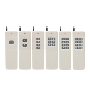 1/2/4/6/8/12 Button RF ASK 2262 1527 315/433MHz 3000m Long Range Wireless RF Transmitter Universal Remote Control