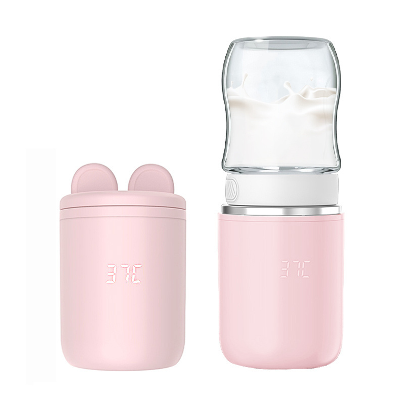 New Arrival fast speed portable baby milk bottle warmer for travel wireless baby feeding bottle warmer, 8800mAh with 3 adapter