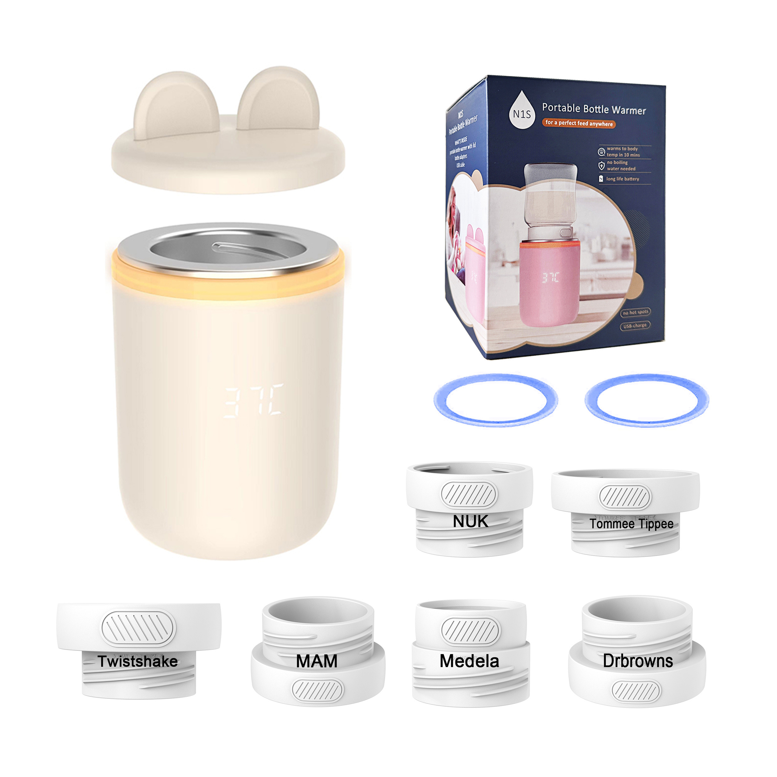 Baby Feeding Thermos Bottle Portable Water Milk Food Warmer USB Rechargeable Baby Bottle Warmer for Outdoor Travel Camping