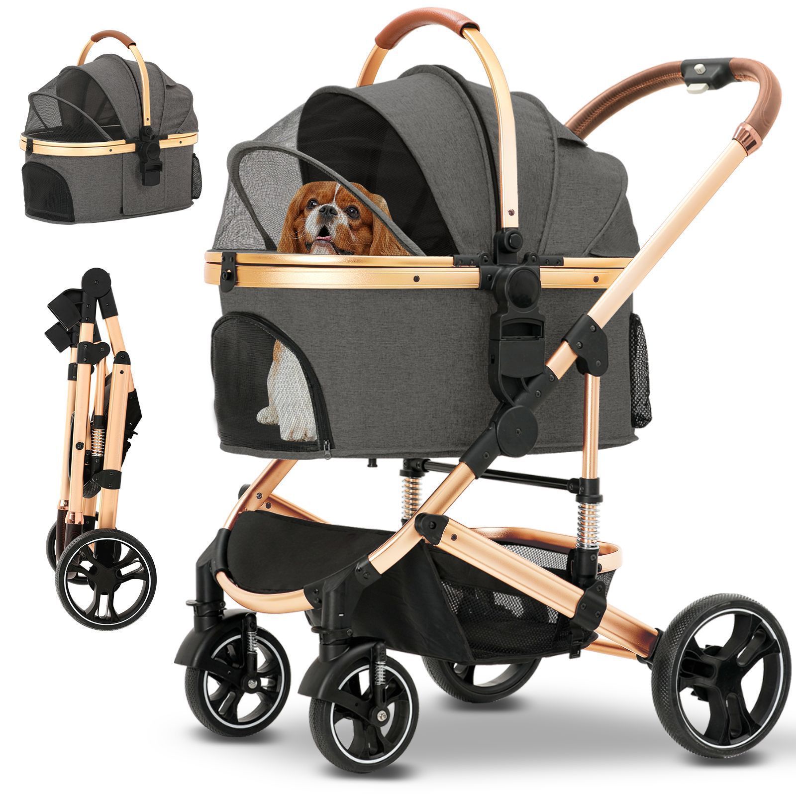 Wholesale Pet Stroller Foldable Wagon Pet Stroller Luxury Dog Pram Pet Stroller For Cats