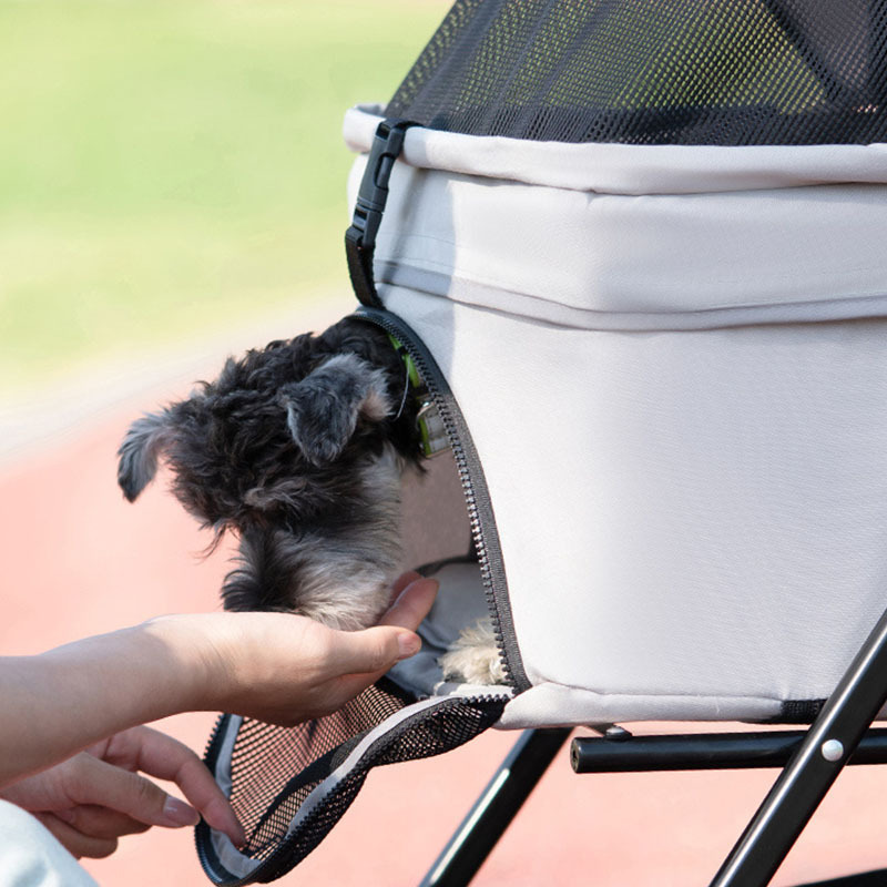 High Quality Folding Four-Wheeled Easy Walk Travel Carrier Carriage Cats Dogs Customized Small Pet Stroller