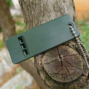 The three-frequency outdoor survival whistle is used for survival first aid