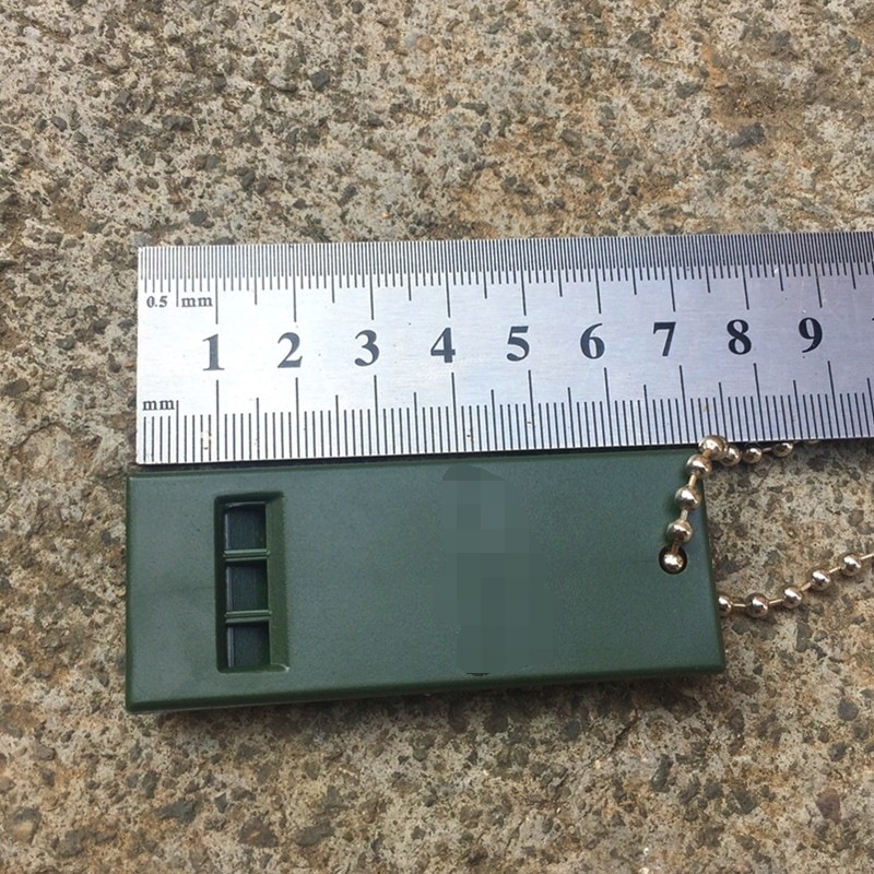 The three-frequency outdoor survival whistle is used for survival first aid