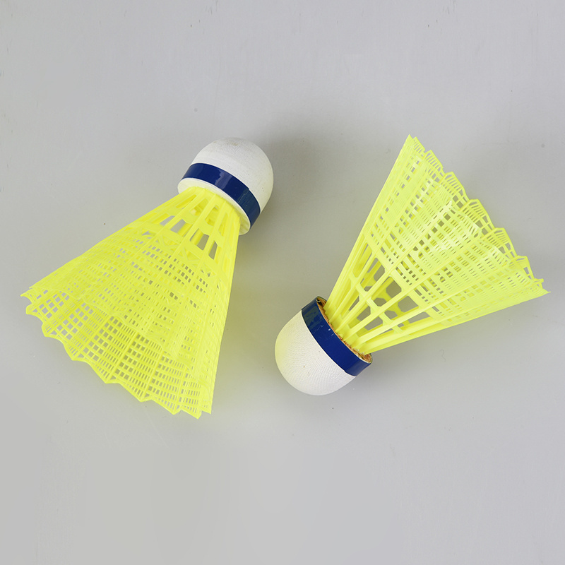 Hot Sell Professional competition Durable training badminton Ball leisure outdoor plastic nylon yellow badminton 6pcs pack