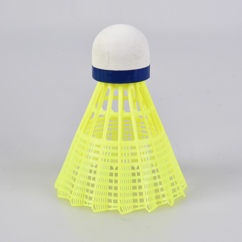 Hot Sell Professional competition Durable training badminton Ball leisure outdoor plastic nylon yellow badminton 6pcs pack