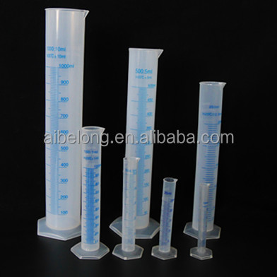 IBELONG Clear 5ml 10ml 25ml Small PP Plastic Measuring Cylinder with Spout 100ml