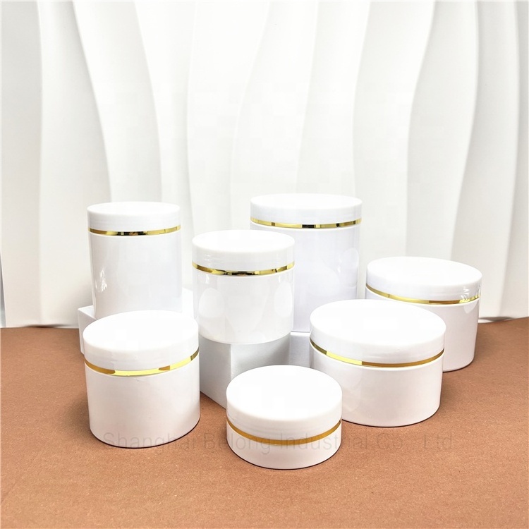 IBELONG 50ml 100ml 150ml 200ml 250ml 300ml 400ml 500ml Empty White 8 OZ Cosmetic Plastic PET Jar 16 OZ