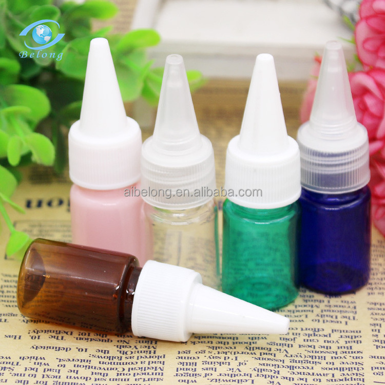 IBELONG 5 ml mini empty PET plastic dropper bottle with pointed mouth cap for glue ink packaging