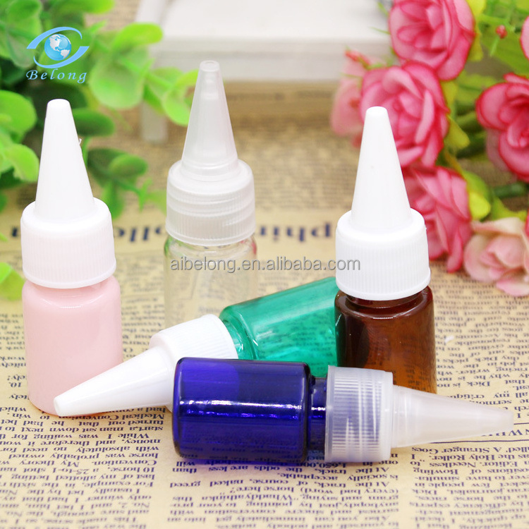 IBELONG 5 ml mini empty PET plastic dropper bottle with pointed mouth cap for glue ink packaging