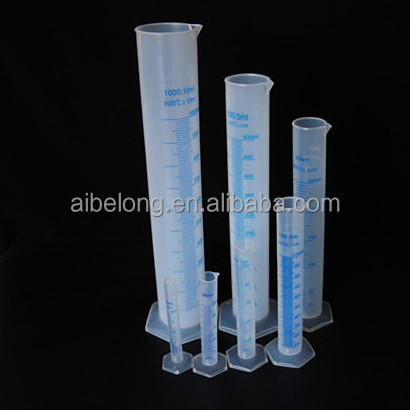 IBELONG Clear 5ml 10ml 25ml Small PP Plastic Measuring Cylinder with Spout 100ml