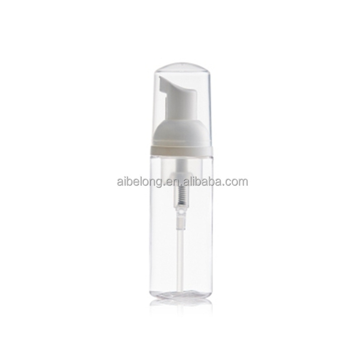 IBELONG 30ml 60ml Clylindrical PETG plastic cosmetic mousse bottle with foam pump sprayer supplier