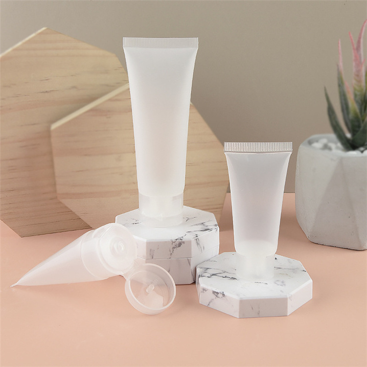 IBELONG 5ml 10ml 15ml 20ml 30ml 50ml 100ml Empty Frosted Matte Clear Soft CosmeticPE Plastic Facial Cleanser Hand Cream Tube