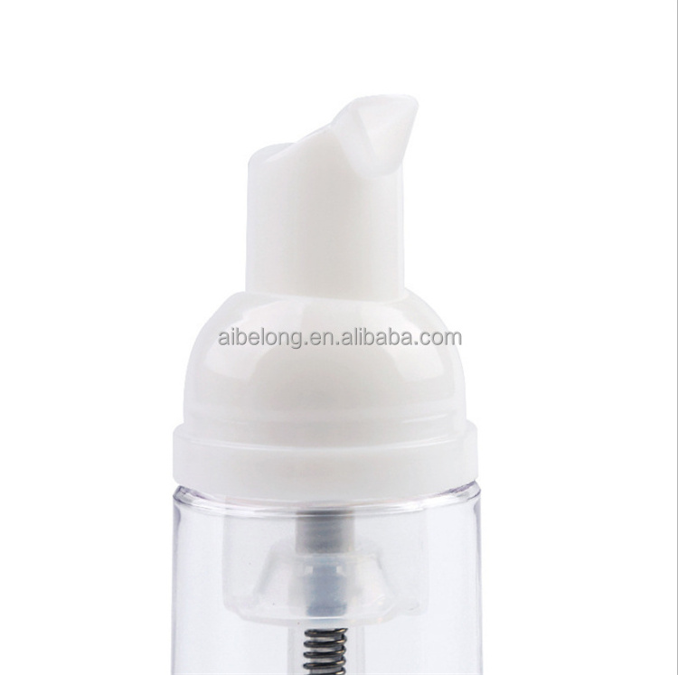 IBELONG 30ml 60ml Clylindrical PETG plastic cosmetic mousse bottle with foam pump sprayer supplier