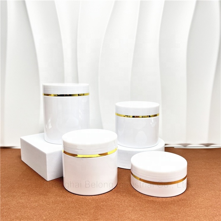 IBELONG 50ml 100ml 150ml 200ml 250ml 300ml 400ml 500ml Empty White 8 OZ Cosmetic Plastic PET Jar 16 OZ