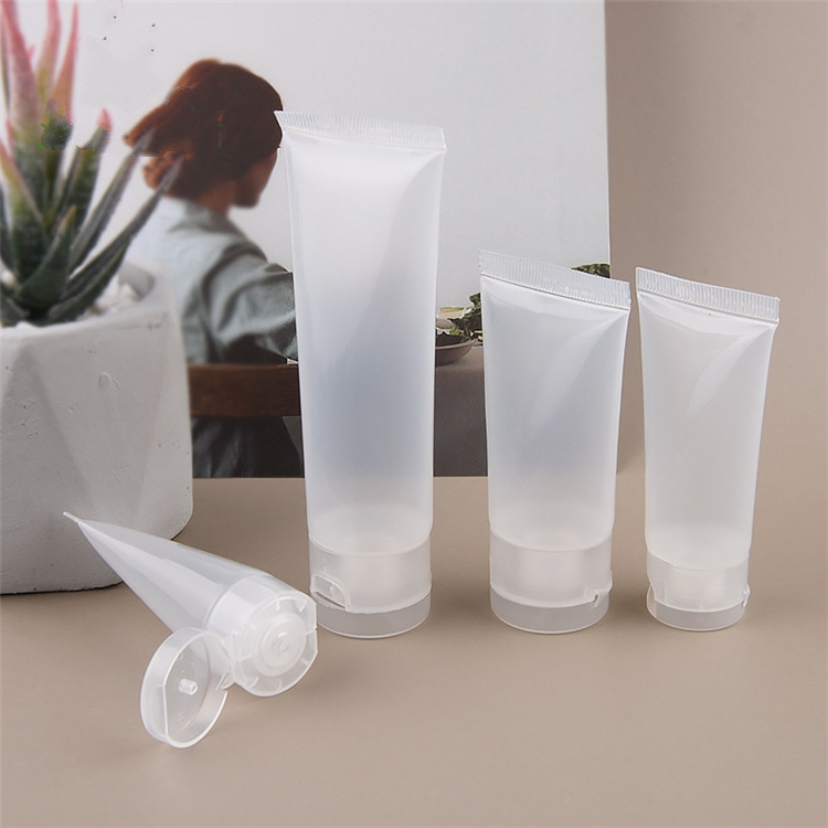 IBELONG 5ml 10ml 15ml 20ml 30ml 50ml 100ml Empty Frosted Matte Clear Soft CosmeticPE Plastic Facial Cleanser Hand Cream Tube