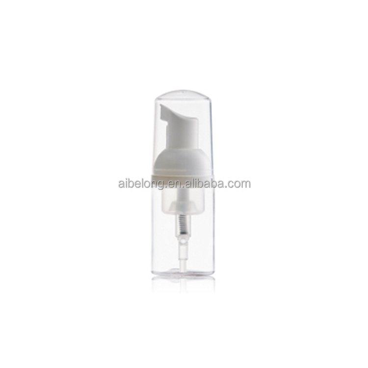 IBELONG 30ml 60ml Clylindrical PETG plastic cosmetic mousse bottle with foam pump sprayer supplier