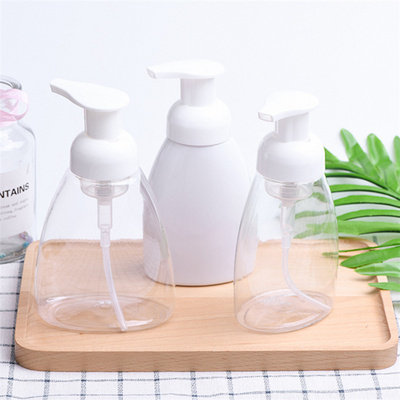 IBELONG 250ML 300ML Clear Flat Shape PET Plastic Foam Hand Wash Bottle Liquid Soap Foam Pump Bottle Wholesale