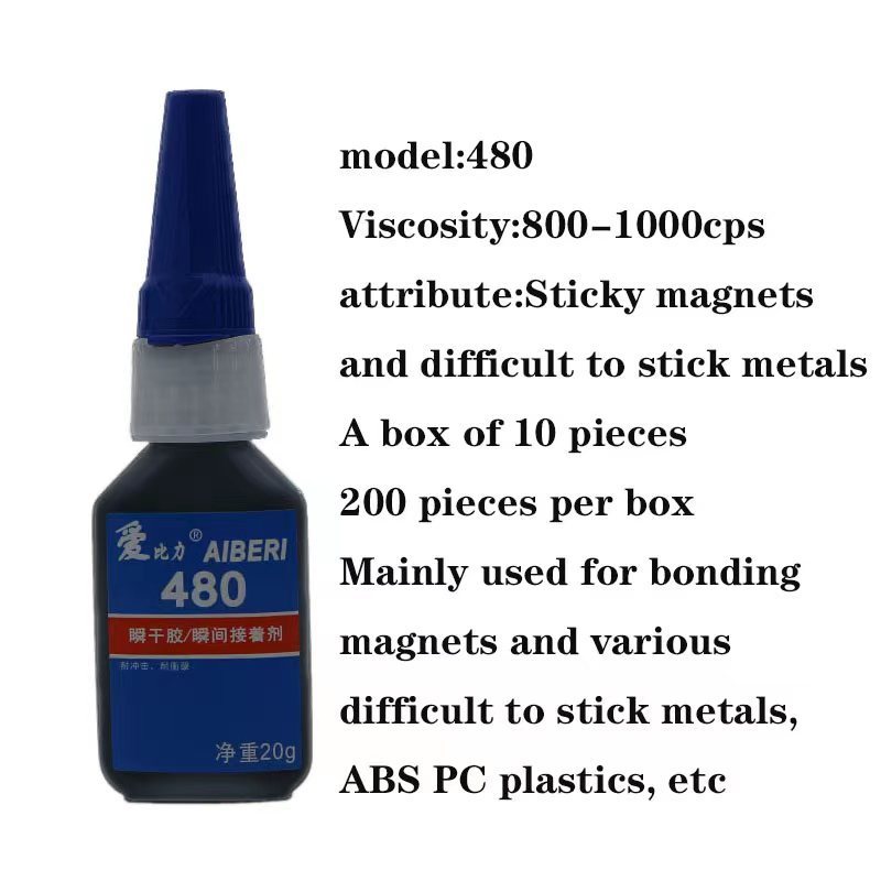 suitable  bonding metal  rubber  vibration resistant peel resistant  high strength Black glue 480 instant adhesive