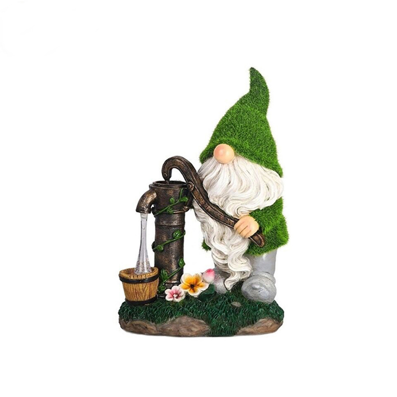 Resin Garden Statues Decorations Large Funny Fairy Gnomes Figurines Flocked Garden Gnome For Patio/Yard/Lawn Ornaments