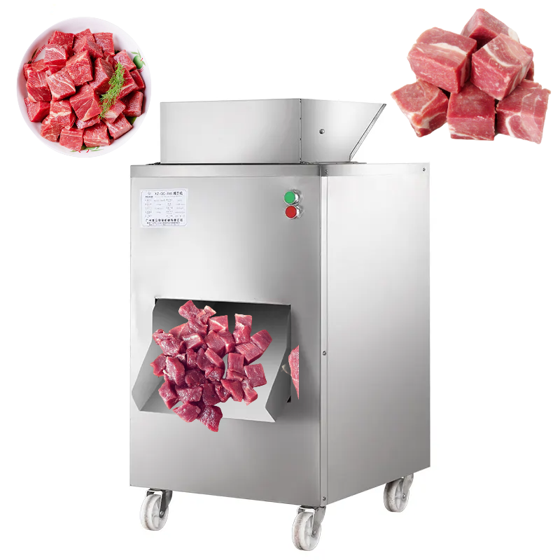 Stainless steel high efficient chicken meat cubes cutting dicer machine frozen meat dicer