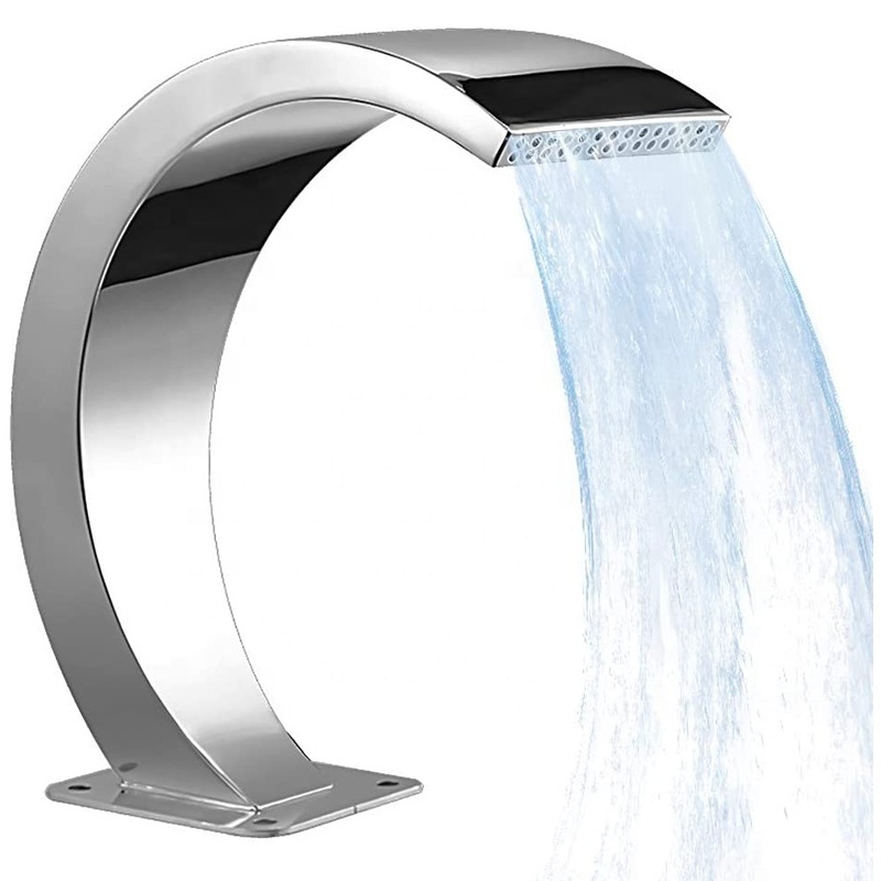 Stainless Steel Swimming Pool Fountain Pool Waterfall Garden Outdoor Falling Pool Waterscape Massage Shower Spa Waterfall