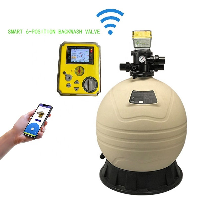 EMAUX Hayward Astral pool Smart WiFi Mobile Actuator Control Sand Filter 6 Position Backwash Electric Valve