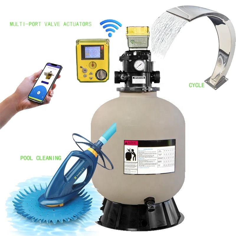 EMAUX Hayward Astral pool Smart WiFi Mobile Actuator Control Sand Filter 6 Position Backwash Electric Valve