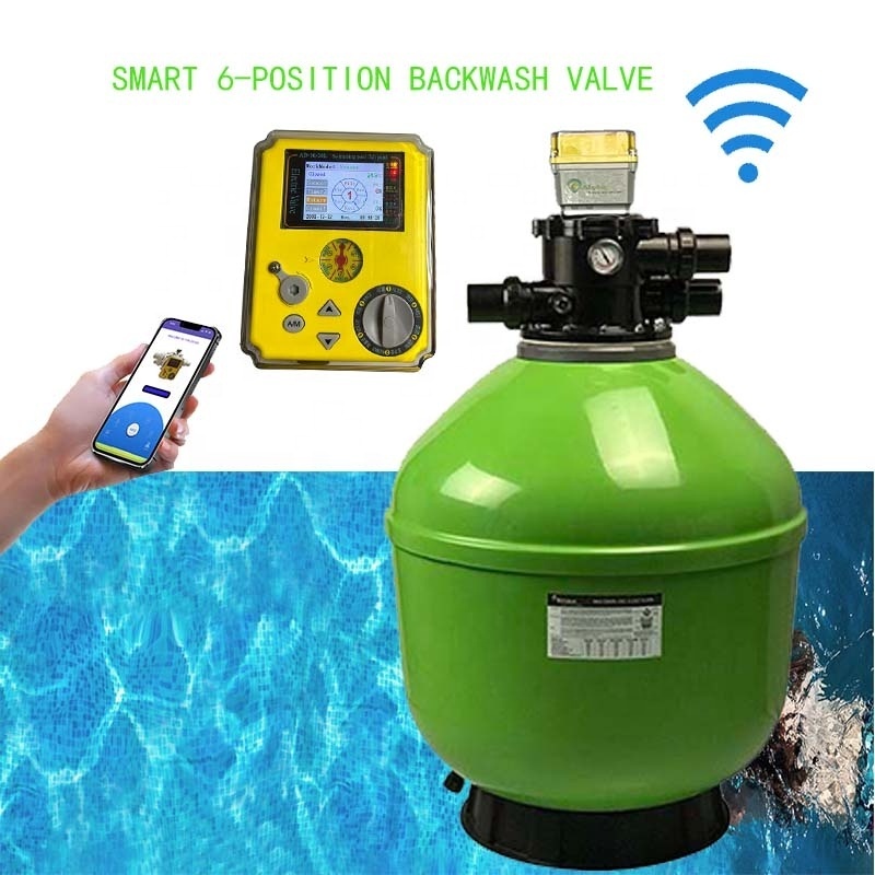 EMAUX Hayward Astral pool Smart WiFi Mobile Actuator Control Sand Filter 6 Position Backwash Electric Valve