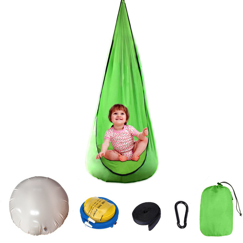 Child's Rope Hanging Sensory Seat Nest Indoor Outdoor Kids Swing Hammock Pod Chair