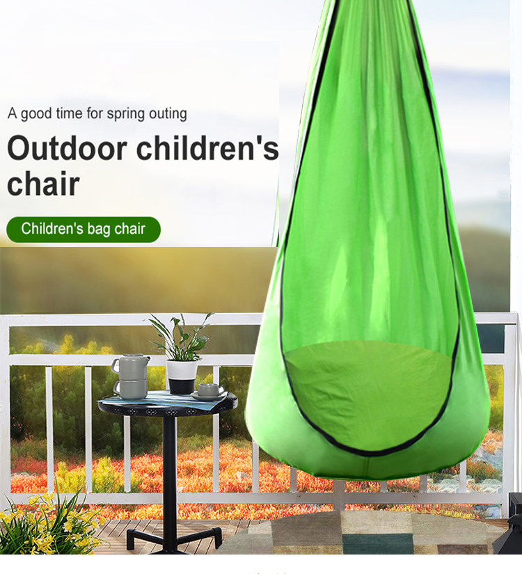 Child's Rope Hanging Sensory Seat Nest Indoor Outdoor Kids Swing ...