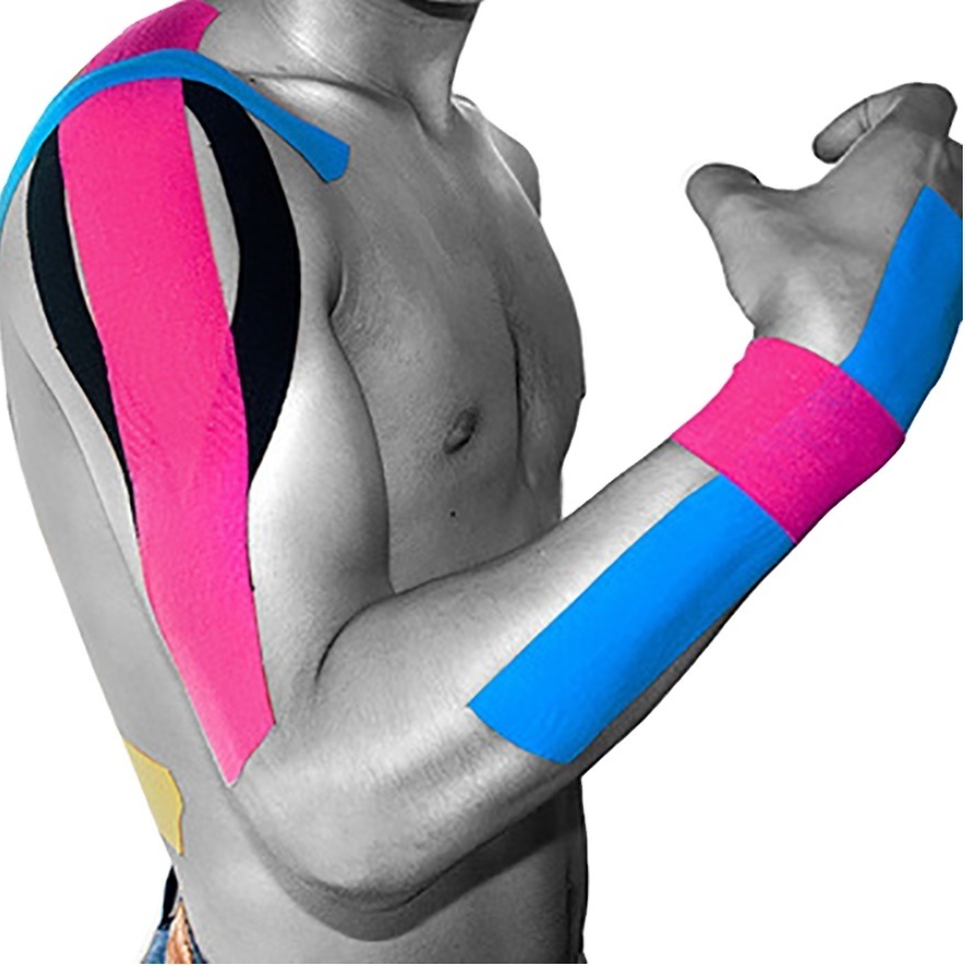 Wholesale Cotton Waterproof Knee Physiotherapy Athletic Muscle Kt Tape Elastic ankle Tape Precut Kinesiology Tape For Sports