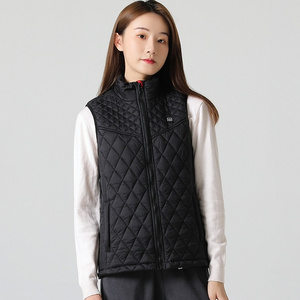 Women Pink Color USB Heating Waistcoat Down Vest for Cold Weather Women Heated Down Vest For Winter