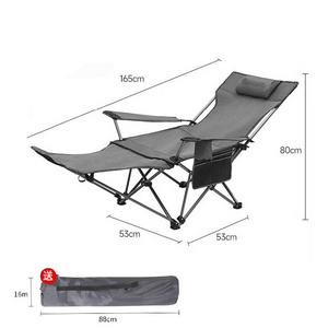 Heavy Duty Beach Chair Outdoor Camp Collapsible Camping Folding Chair with Foot Rest