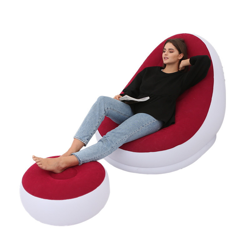 Inflatable Couch Air Sofa Blow Up Chaise Lounge for Outdoor and Home