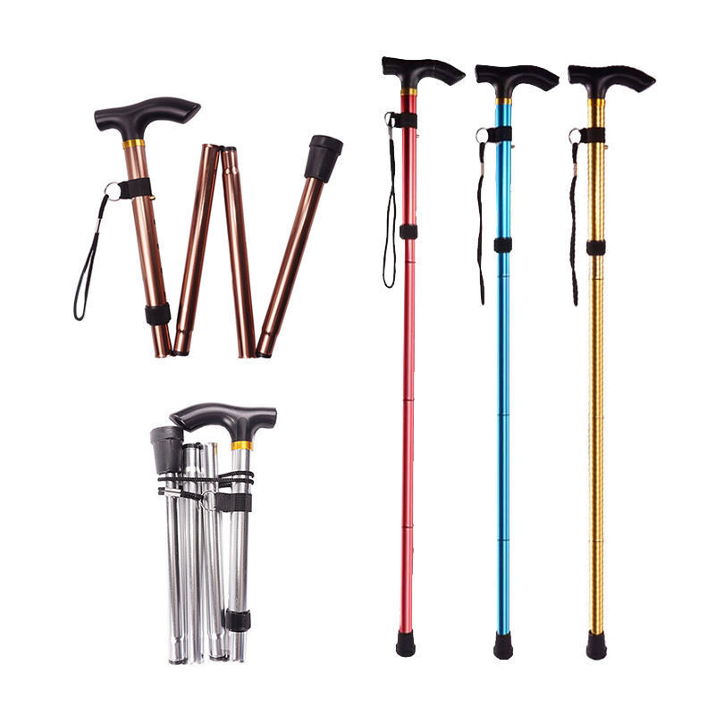 Wholesale Adjustable Portable Camping Hiking Outdoor Adjustable Medical Foldable Walking Stick