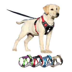 Dog Harness Adjustable Oxford Dog Vest Harness Reflective Pet Harness with Easy Control soft handle