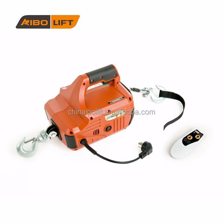 Powerful 500 lb Capacity electric winch with handheld crank and remote control