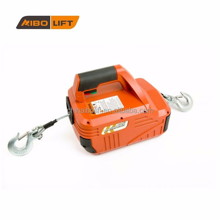 Powerful 500 lb Capacity electric winch with handheld crank and remote control