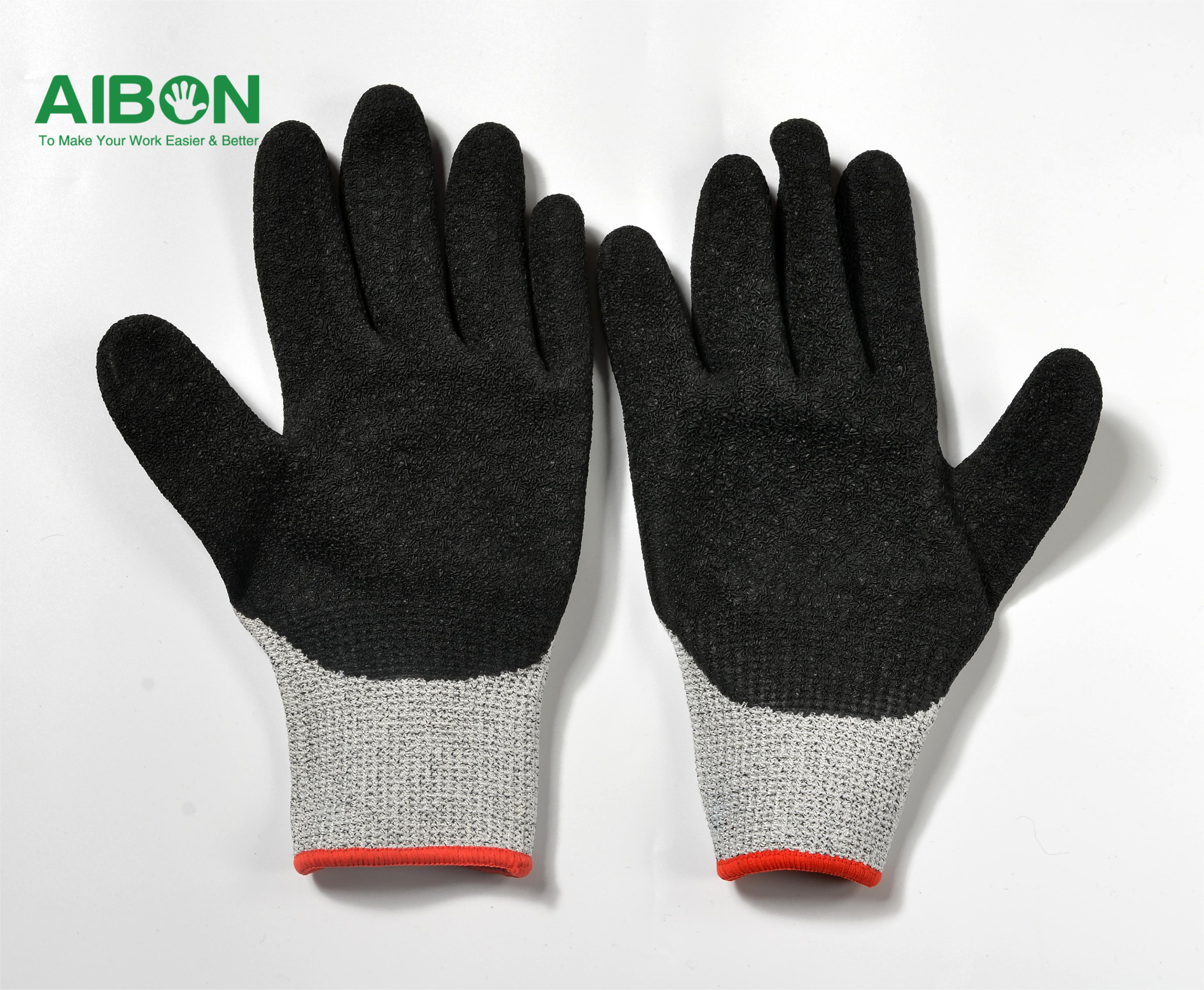 White PU coated  nitrile metal for cutting meat  stainless steel  for butcher cut level resistance  4 gloves