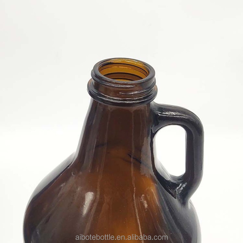 Aibote Wholesale 1 Gallon 2.5 Liter Empty Giant California Amber Glass Liquor Beer Wine Bottle