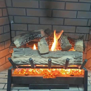 Fantastic gas logs firewood fake wood in fireplace S08-02B