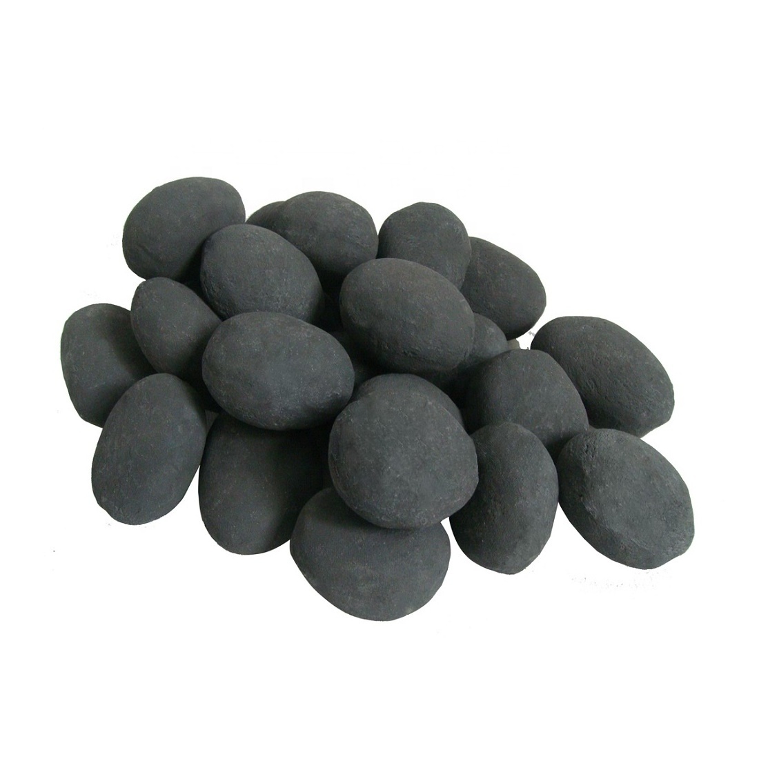 Gas Fire Pebble Set For Gas Fire Pit & Fireplace Pebble Black 24pcs/Set