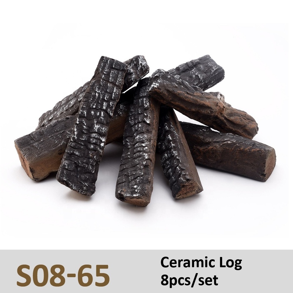 Ceramic Log Set for gas ethanol alcohol Fireplace fire pit decorative accessories