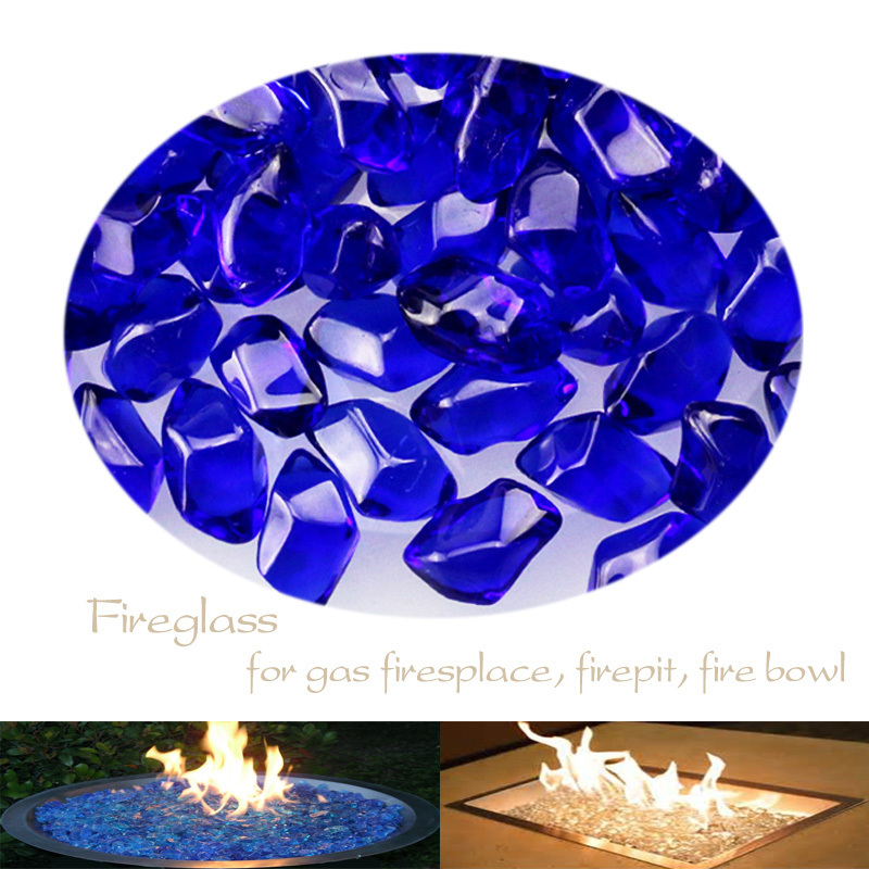 Fire glass for gas firepit table bowl